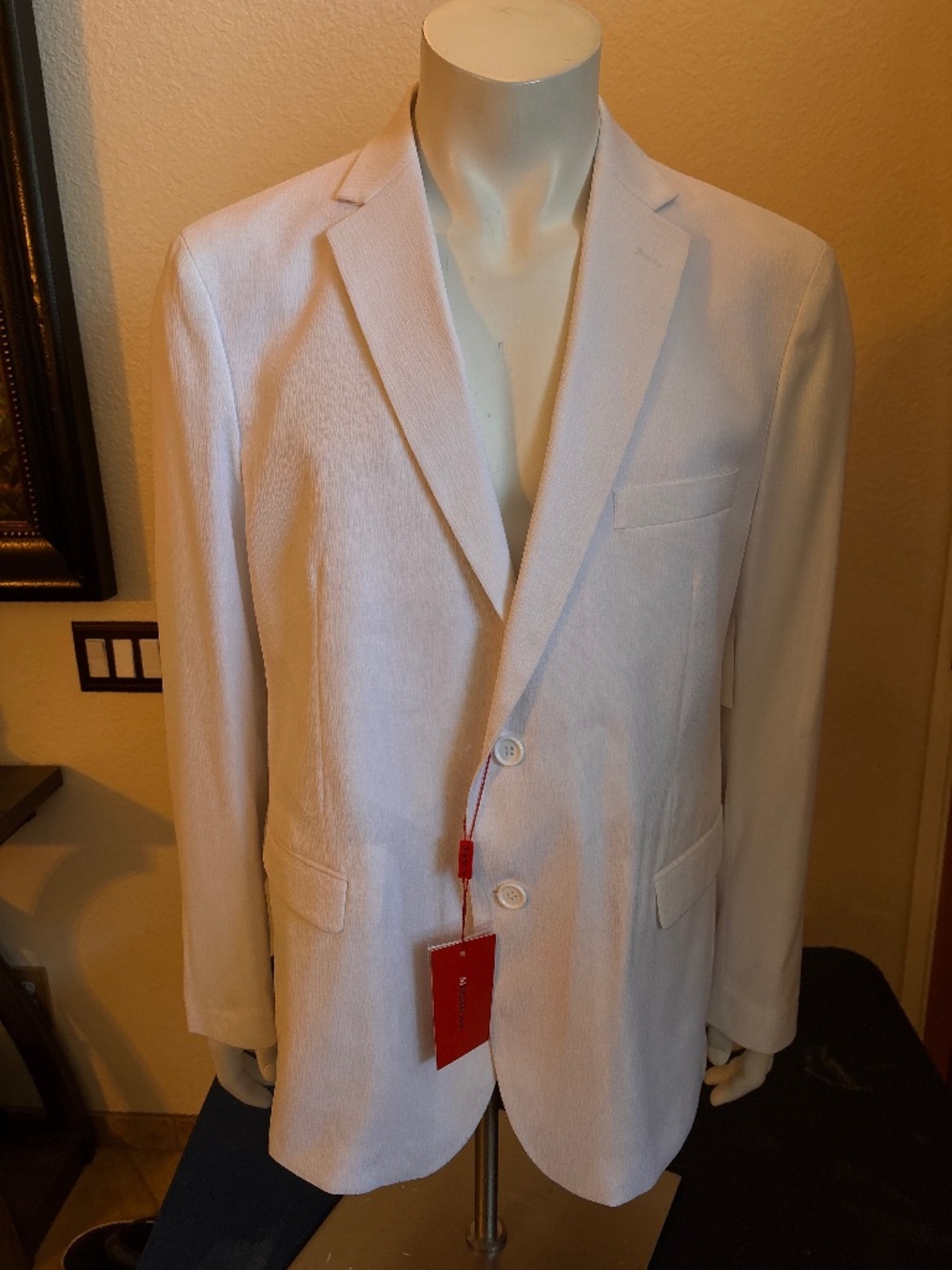 New mens size 48 Regular Mattarazi Uomo sport coat all white